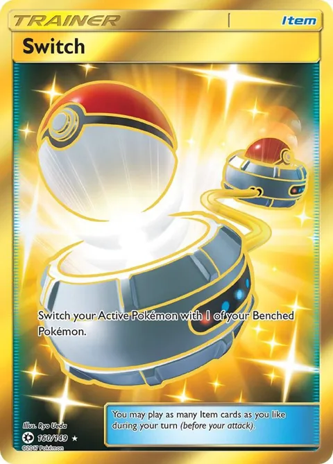 Switch Secret Rare #160/149 Holofoil Pokémon card from SM Base Set