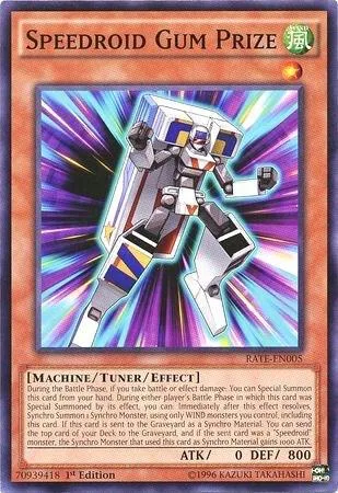Speedroid Gum Prize RATE-EN005 Unlimited Yu-Gi-Oh card from Raging Tempest