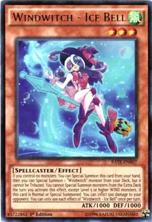 Windwitch - Ice Bell RATE-EN007 Unlimited Yu-Gi-Oh card from Raging Tempest