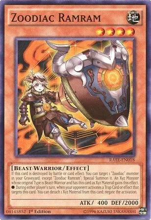 Zoodiac Ramram RATE-EN018 Unlimited Yu-Gi-Oh card from Raging Tempest