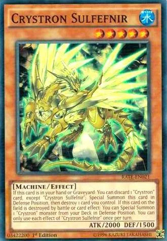 Crystron Sulfefnir RATE-EN021 Unlimited Yu-Gi-Oh card from Raging Tempest