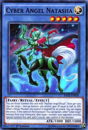 Cyber Angel Natasha RATE-EN036 1st Edition Yu-Gi-Oh card from Raging Tempest