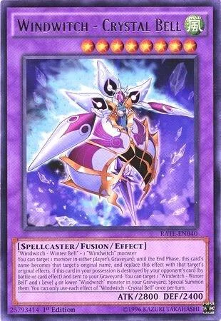 Windwitch - Crystal Bell RATE-EN040 1st Edition Yu-Gi-Oh card from Raging Tempest