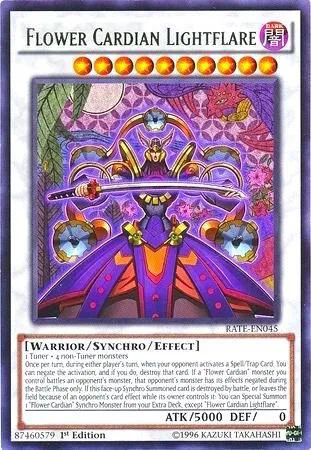 Flower Cardian Lightflare RATE-EN045 Unlimited Yu-Gi-Oh card from Raging Tempest