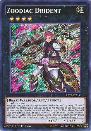 Zoodiac Drident RATE-EN053 1st Edition Yu-Gi-Oh card from Raging Tempest