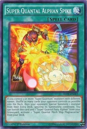 Super Quantal Alphan Spike RATE-EN063 1st Edition Yu-Gi-Oh card from Raging Tempest
