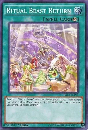 Ritual Beast Return RATE-EN064 Unlimited Yu-Gi-Oh card from Raging Tempest