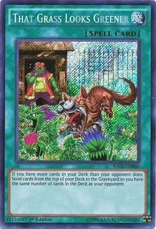That Grass Looks Greener RATE-EN066 Unlimited Yu-Gi-Oh card from Raging Tempest