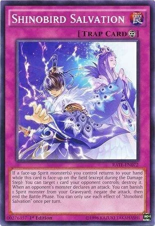Shinobird Salvation RATE-EN072 1st Edition Yu-Gi-Oh card from Raging Tempest
