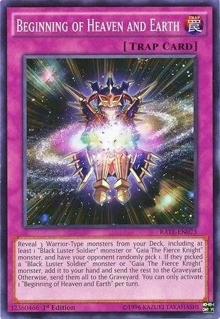 Beginning of Heaven and Earth RATE-EN073 1st Edition Yu-Gi-Oh card from Raging Tempest