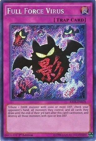 Full Force Virus RATE-EN078 Unlimited Yu-Gi-Oh card from Raging Tempest