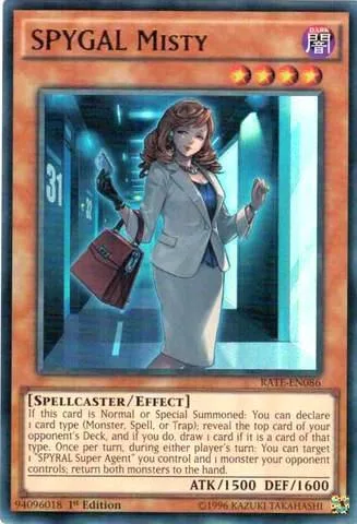 SPYGAL Misty RATE-EN086 Unlimited Yu-Gi-Oh card from Raging Tempest