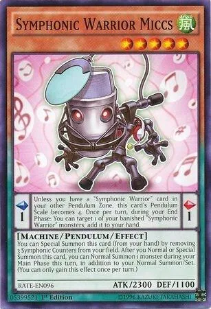 Symphonic Warrior Miccs RATE-EN096 Yu-Gi-Oh card from Raging Tempest