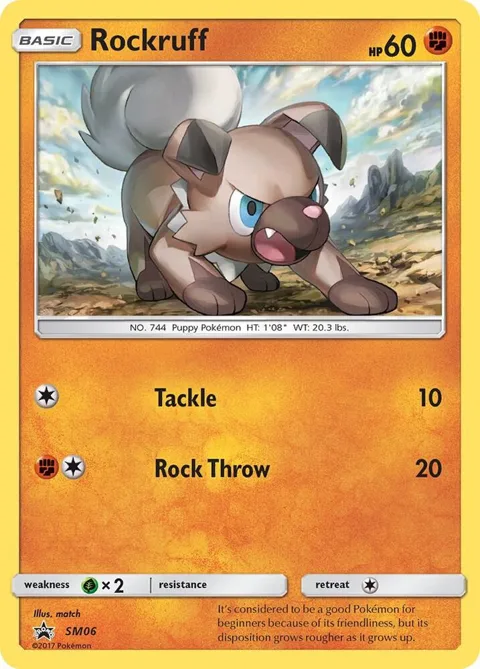 Rockruff #SM06 Holofoil Pokémon card from SM Promos