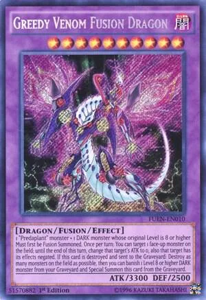 Greedy Venom Fusion Dragon FUEN-EN010 1st Edition Yu-Gi-Oh card from Fusion Enforcers