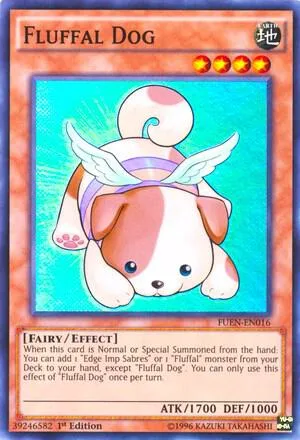 Fluffal Dog FUEN-EN016 1st Edition Yu-Gi-Oh card from Fusion Enforcers