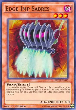 Edge Imp Sabres FUEN-EN018 1st Edition Yu-Gi-Oh card from Fusion Enforcers