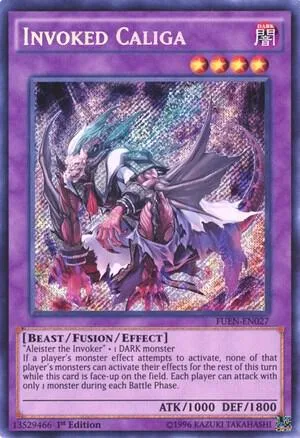 Invoked Caliga FUEN-EN027 Unlimited Yu-Gi-Oh card from Fusion Enforcers