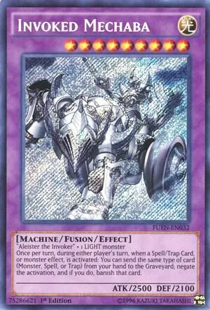 Invoked Mechaba FUEN-EN032 Unlimited Yu-Gi-Oh card from Fusion Enforcers