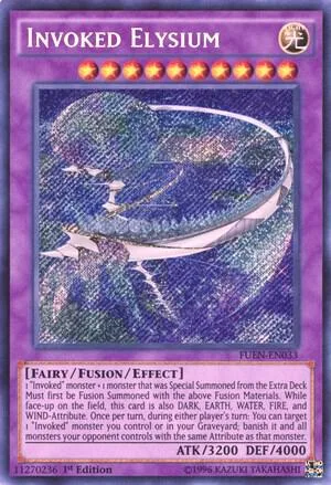 Invoked Elysium FUEN-EN033 1st Edition Yu-Gi-Oh card from Fusion Enforcers