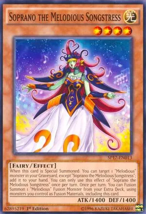 Soprano the Melodious Songstress Starfoil SP17-EN013 Yu-Gi-Oh card from Star Pack - Battle Royal