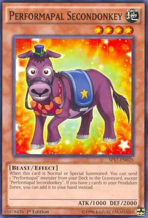 Performapal Secondonkey SP17-EN025 Yu-Gi-Oh card from Star Pack - Battle Royal