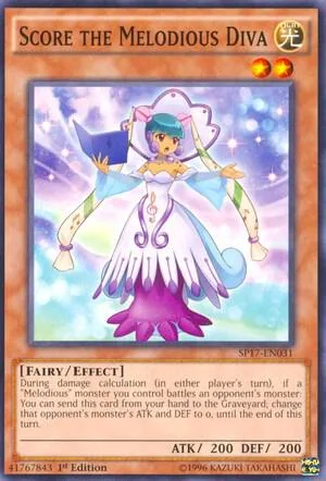 Score the Melodious Diva Starfoil SP17-EN031 Yu-Gi-Oh card from Star Pack - Battle Royal