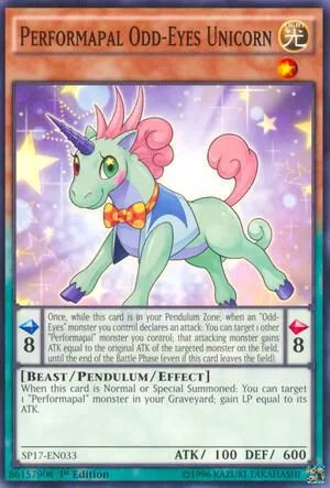 Performapal Odd-Eyes Unicorn SP17-EN033 Yu-Gi-Oh card from Star Pack - Battle Royal