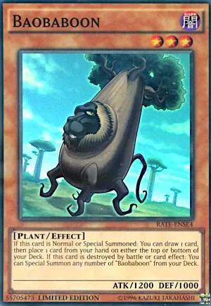 Baobaboon RATE-ENSE4 Yu-Gi-Oh card from Raging Tempest