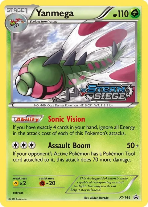 Yanmega XY Steam Siege Prerelease #XY144 Holofoil Pokémon card from XY Promos