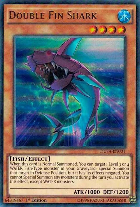 Double Fin Shark DUSA-EN001 Yu-Gi-Oh card from Duelist Saga