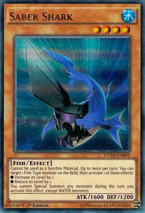 Saber Shark DUSA-EN004 Yu-Gi-Oh card from Duelist Saga