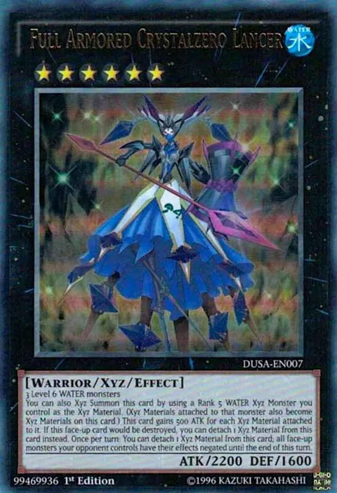 Full Armored Crystalzero Lancer DUSA-EN007 Yu-Gi-Oh card from Duelist Saga