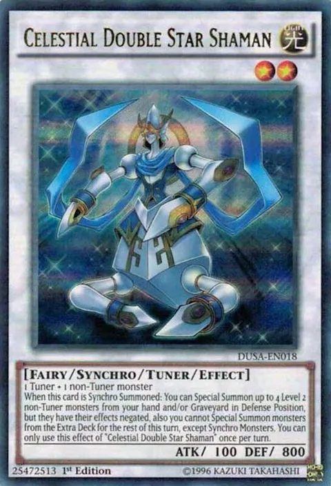Celestial Double Star Shaman DUSA-EN018 Yu-Gi-Oh card from Duelist Saga
