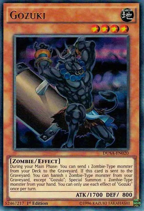 Gozuki DUSA-EN020 Yu-Gi-Oh card from Duelist Saga