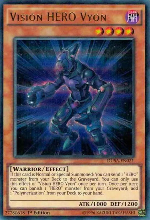 Vision HERO Vyon DUSA-EN021 Yu-Gi-Oh card from Duelist Saga