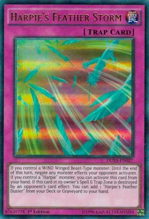 Harpie's Feather Storm DUSA-EN027 Yu-Gi-Oh card from Duelist Saga
