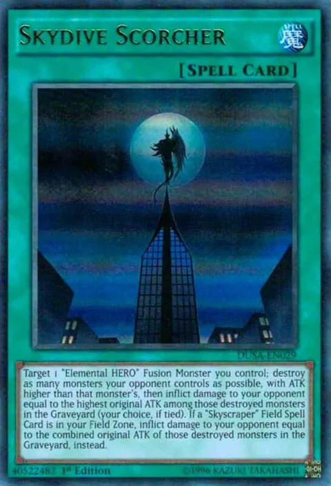 Skydive Scorcher DUSA-EN029 Yu-Gi-Oh card from Duelist Saga