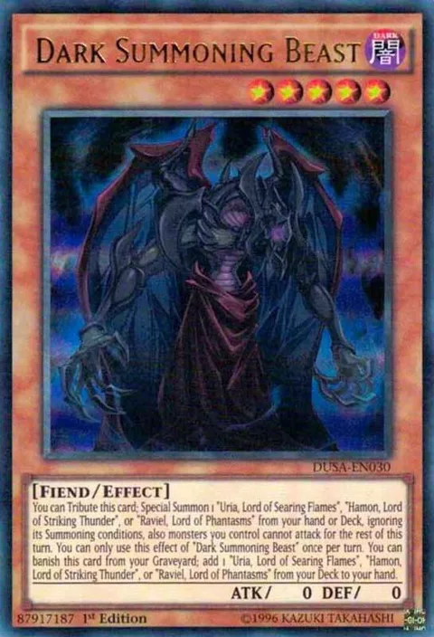 Dark Summoning Beast DUSA-EN030 Yu-Gi-Oh card from Duelist Saga