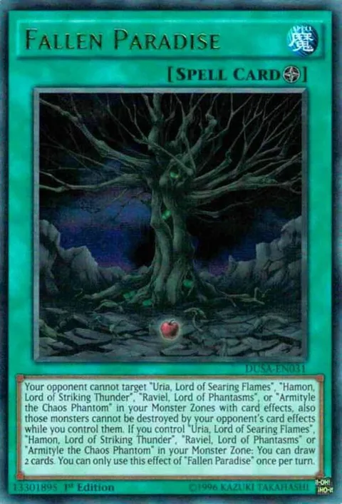 Fallen Paradise DUSA-EN031 Yu-Gi-Oh card from Duelist Saga