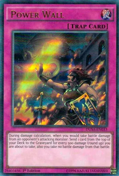 Power Wall DUSA-EN033 Yu-Gi-Oh card from Duelist Saga