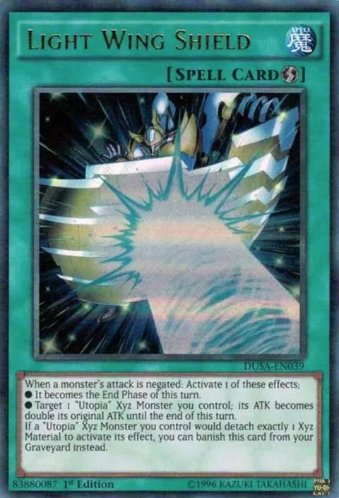 Light Wing Shield DUSA-EN039 Yu-Gi-Oh card from Duelist Saga