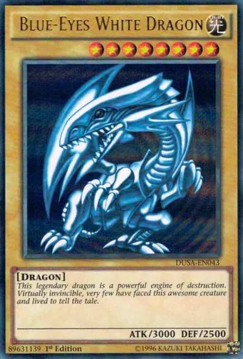 Blue-Eyes White Dragon DUSA-EN043 Yu-Gi-Oh card from Duelist Saga