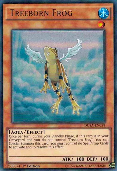 Treeborn Frog DUSA-EN058 Yu-Gi-Oh card from Duelist Saga