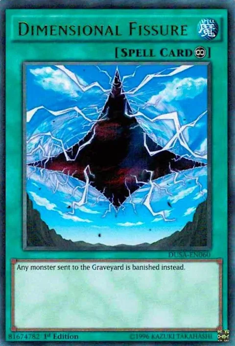 Dimensional Fissure DUSA-EN060 Yu-Gi-Oh card from Duelist Saga