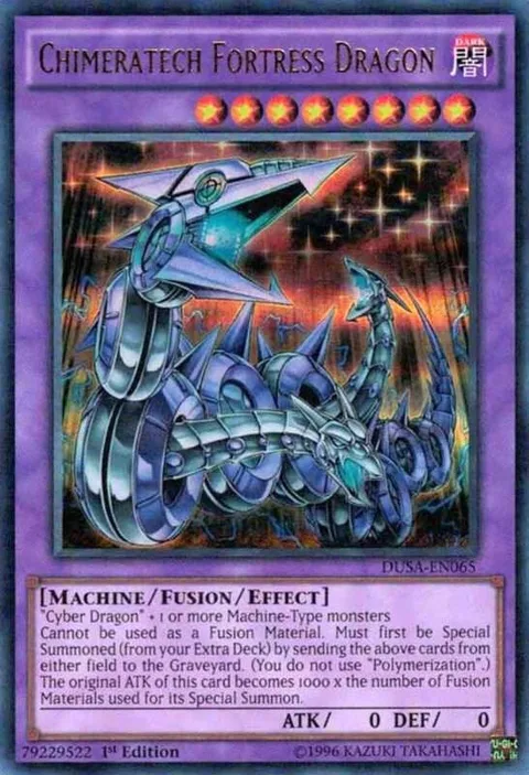 Chimeratech Fortress Dragon DUSA-EN065 Yu-Gi-Oh card from Duelist Saga