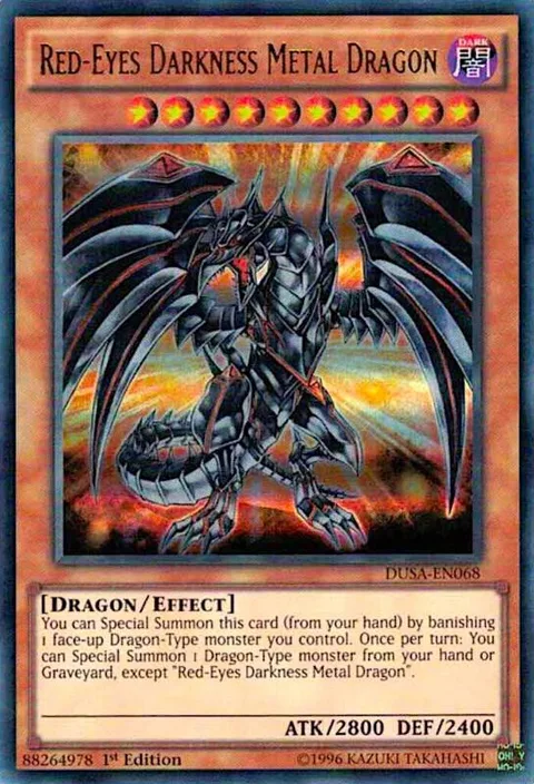 Red-Eyes Darkness Metal Dragon DUSA-EN068 Yu-Gi-Oh card from Duelist Saga