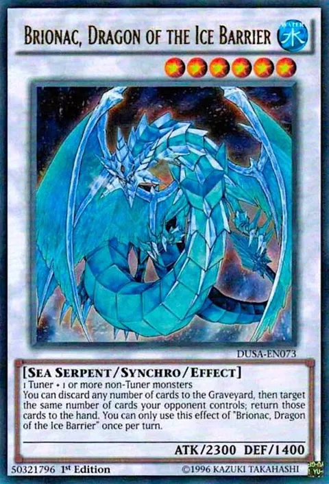 Brionac, Dragon of the Ice Barrier DUSA-EN073 Yu-Gi-Oh card from Duelist Saga