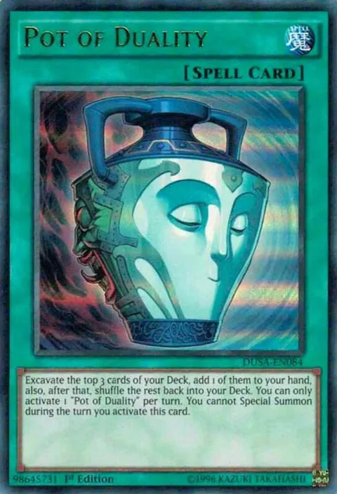 Pot of Duality DUSA-EN084 Yu-Gi-Oh card from Duelist Saga