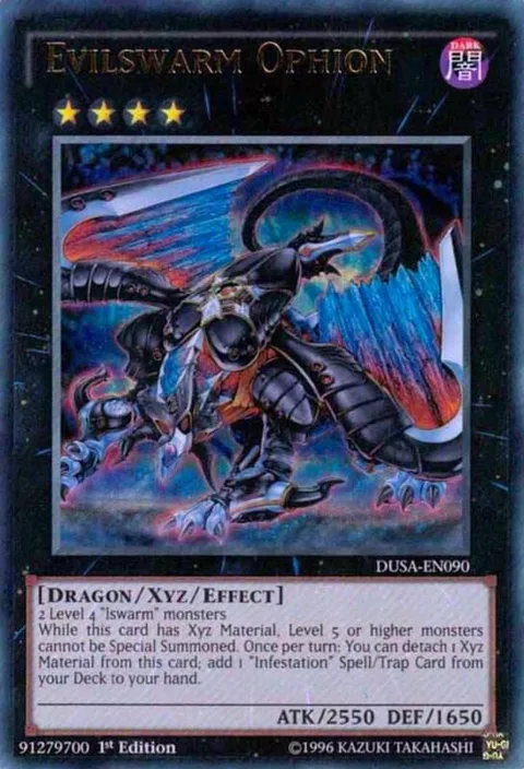 Evilswarm Ophion DUSA-EN090 Yu-Gi-Oh card from Duelist Saga